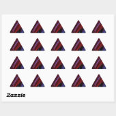 Red Blue Abstract Fractal Triangle Sticker (Vel)