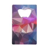 Red Blue Abstract Pyramide Art Creditkaart Flessenopener (Voorkant)