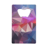 Red Blue Abstract Pyramide Art Creditkaart Flessenopener (Achterkant)