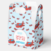 Red Blue Airplane Pattern Kinder Boys Girls Birthd Bedankdoosjes (Geopend)