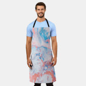 Red, blue, and white abstract painting schort (Gedragen)