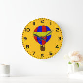 Red Blue and Yellow Hot Air Balloon Grote Klok (Huis)