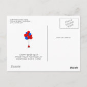Red & Blue Balloons - Happy Birthday Post Kaart (Achterkant)