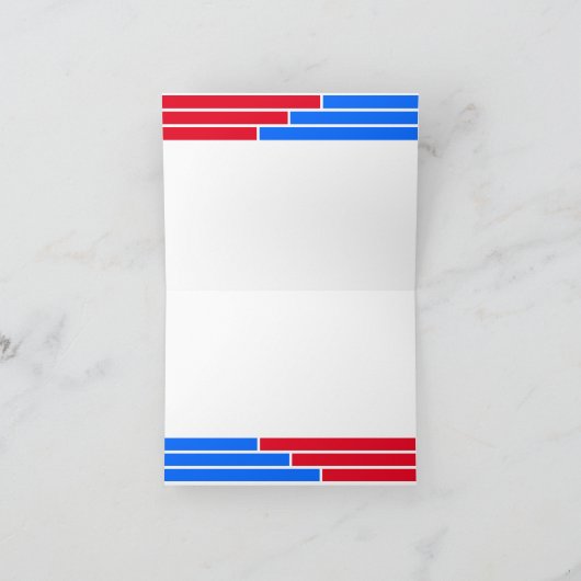 Red & Blue Bars Afstuderen Bedankt (Binnen)