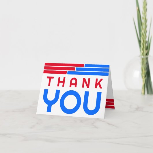 Red & Blue Bars Afstuderen Bedankt (Voorkant)