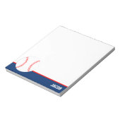 Red Blue Baseball op maat Notitieblok (Linkerzijde)