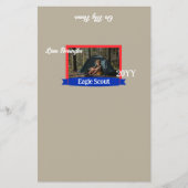 Red, Blue, Beige Eagle Scout Candy Bar Wrapper Flyer (Voorkant)