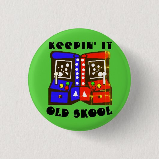 Red Blue bewaar het oude schoolcarrière Ronde Button 3,2 Cm (Voorkant)