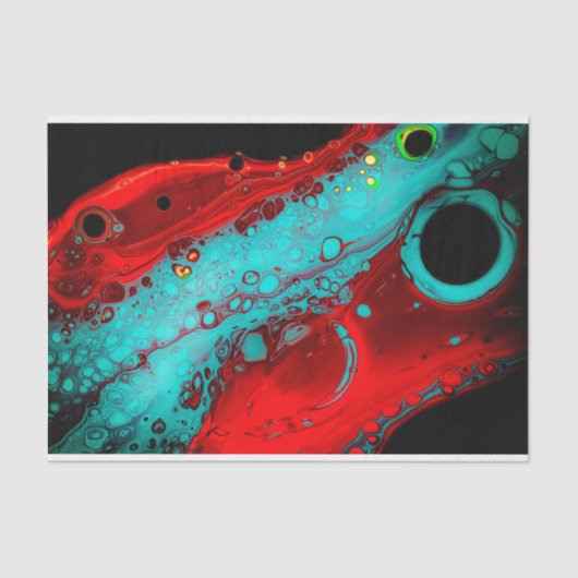 Red Blue Black Abstract, ontkoppelingspagina, bagg Tissuepapier (Voorkant)