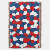Red Blue Black Abstract Patroon Deken (Voorkant Verticaal)