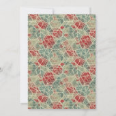 Red Blue Brown Abstracte Trunk Party Invitation Kaart (Achterkant)