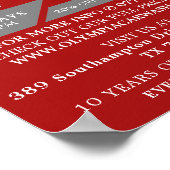 Red & Blue Car Wash, Cleaning Service Advertising Poster (Hoek)