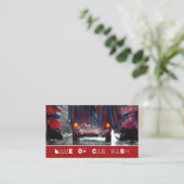Red & Blue Car Wash, Cleaning Service Visitekaartje (Staand voorkant)