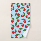 Red Blue Cherry Design Bad Handdoek (Handdoek)