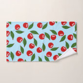 Red Blue Cherry Design Bad Handdoek (Handdoek)