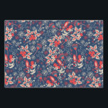 Red blue Christmas floral pattern Inpakpapier Vel<br><div class="desc">Maak uw cadeaus onvergetelijk met prachtig ontworpen inpakpapier en papieren vellen van Zazzle. Kies uit een breed collectie van aangepast inpakpapier, gepersonaliseerd inpakpapier en gedrukt inpakpapier om elke viering te evenaren. Van elegant inpakpapier voor bruiloften tot vrolijk inpakpapier voor verjaardagen en feestelijk inpakpapier, er is een perfect ontwerp voor elke...</div>