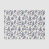 Red & Blue Christmas Santa Toile Tissuepapier (Voorkant)