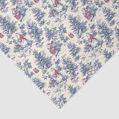 Red & Blue Christmas Santa Toile Tissuepapier (Detail)