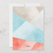 Red Blue Color Block Holiday-fotokaart Feestdagenkaart (Achterkant)