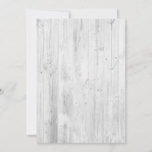 Red Blue Cream Floral White Wood Christelijk Wedde Kaart (Achterkant)