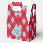 Red Blue & Crimson Christmas Argyle Bedankdoosjes (Geopend)