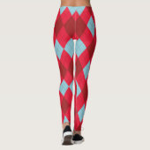 Red Blue & Crimson Christmas Argyle Leggings (Achterkant)