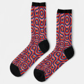 Red Blue Curved 3D Effect Sokken (Links)