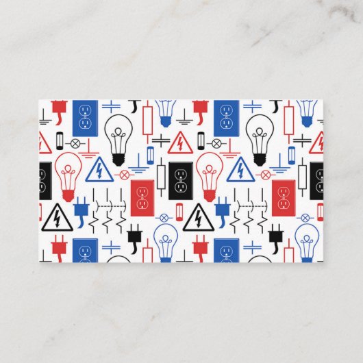 Red Blue Electrical Electrice Visitekaartje (Achterkant)