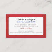 Red Blue Electrical Electrice Visitekaartje (Voorkant)