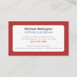 Red Blue Electrical Electrice Visitekaartje