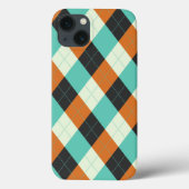 Red, Blue en Cream Argyle Case-Mate iPhone Case (Achterkant)