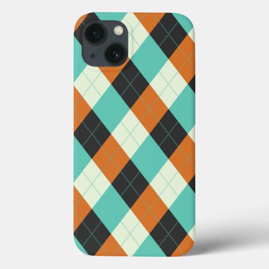 Red, Blue en Cream Argyle Case-Mate iPhone Case (Achterkant)