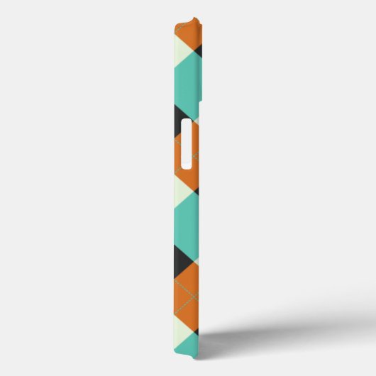 Red, Blue en Cream Argyle Case-Mate iPhone Case (Achterkant / Rechts)