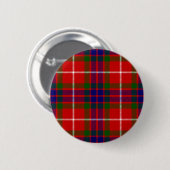 Red Blue en Green Clan Fraser Tartan Ronde Button 5,7 Cm (Voorkant /achterkant)