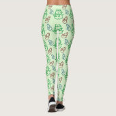 Red Blue en Green Snowman Leggings (Achterkant)