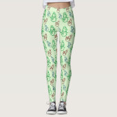 Red Blue en Green Snowman Leggings (Voorkant)