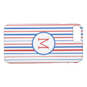 Red Blue en White American Stripes Case-Mate iPhone Case (Achterkant (Horizontaal))