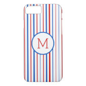Red Blue en White American Stripes Case-Mate iPhone Case (Achterkant)