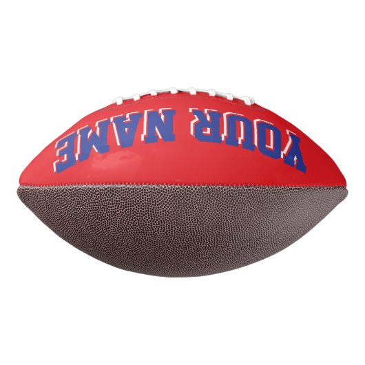 RED BLUE EN WHITE Custom Football (Gedraaid 90)