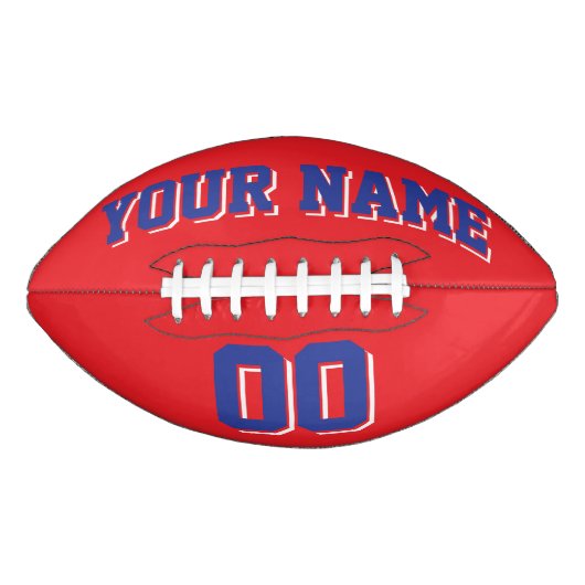 RED BLUE EN WHITE Custom Football (Voorkant)