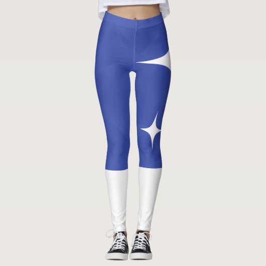 Red Blue en White Star Leggings (Voorkant)