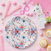 Red Blue Fireworks 4 juli Bord (Feest)