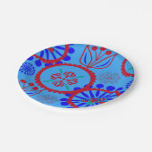 Red Blue Florah Papieren Bordje (Gekanteld)