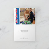 Red Blue Football Ticket Dank je Bedankkaart (Binnen)