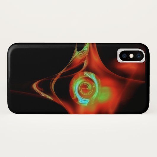 RED BLUE FRACTAL ROOS Case-Mate iPhone CASE (Achterkant (horizontaal))