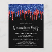 Red Blue Glitter-budgetschijven Patriottisch Afstu (Voorkant)