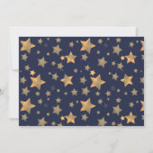 Red Blue Gold Star  Elegant Kerstfeest Kaart (Achterkant)