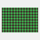 Red Blue Green Buffalo geplakt Patroon Inpakpapier Vel (Voorkant 3)