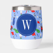 Red Blue & Green Golf Monogram (Voorkant)