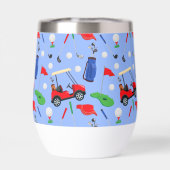 Red Blue & Green Golf Monogram (Achterkant)